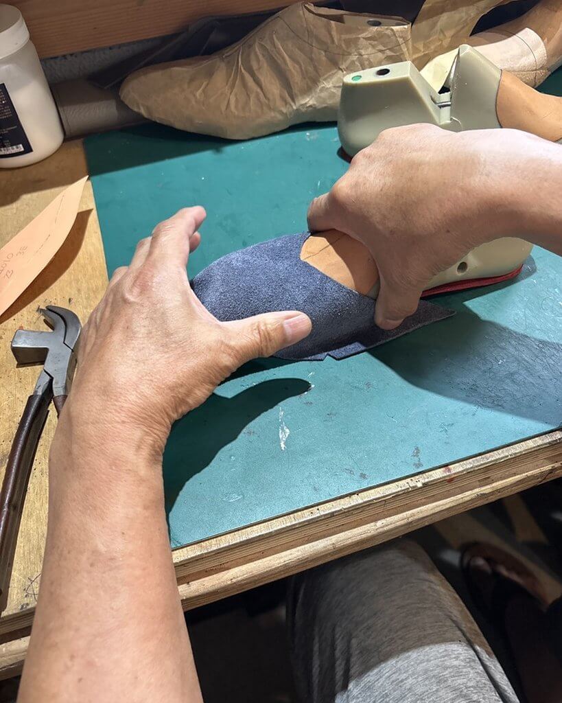 レディースのミュールサンダル試作中